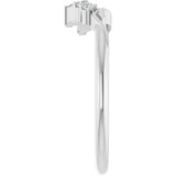 14K White Gold 1/8 CTW Natural Diamond Contour Band