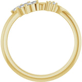 14K Yellow Gold 1/8 CTW Natural Diamond Contour Band