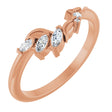 14K Rose Gold 1/8 CTW Natural Diamond Contour Band