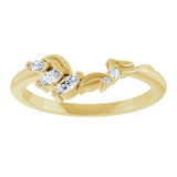 14K Yellow Gold 1/8 CTW Natural Diamond Contour Band