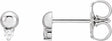 14K White Gold .03 CTW Natural Diamond Bead Earrings