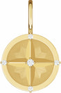 14K Yellow .03 CTW Natural Diamond Compass Charm/Pendant