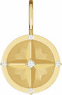 14K Yellow Gold .03 CTW Natural Diamond Compass Charm/Pendant