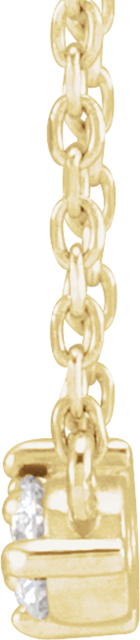 14K Yellow Gold 1/5 CTW Natural Diamond Three-Stone 18" Necklace