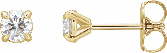 14K Yellow Gold 1/3 CTW Natural Diamond Cocktail-Style Earrings