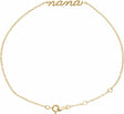 14K Yellow Gold Lowercase Script Nana Bracelet