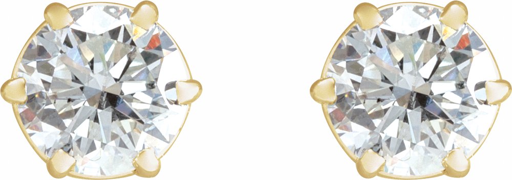 14K Yellow 1 1/2 CTW Lab-Grown Diamond Earrings