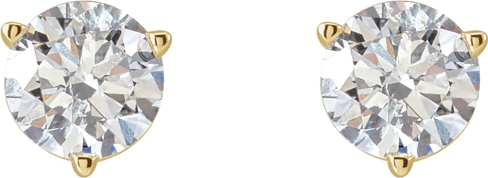 14K Yellow 1/2 CTW Lab-Grown Diamond Earrings