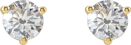 14K Yellow Gold 1/2 CTW Natural Diamond Earrings