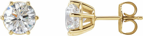 14K Yellow Gold 2 CTW Lab-Grown Diamond Earrings