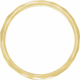 14K Yellow Gold 5 mm Geometric Faceted Comfort-Fit Flat Band Size 12.5