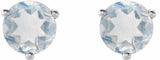 Sterling Silver Natural Blue Sheen Moonstone Earrings