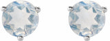 Sterling Silver Natural Blue Sheen Moonstone Earrings