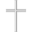 14K White Gold 12x7.6 mm Cross 18" Necklace