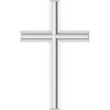 14K White Gold 12x7.6 mm Cross 18" Necklace