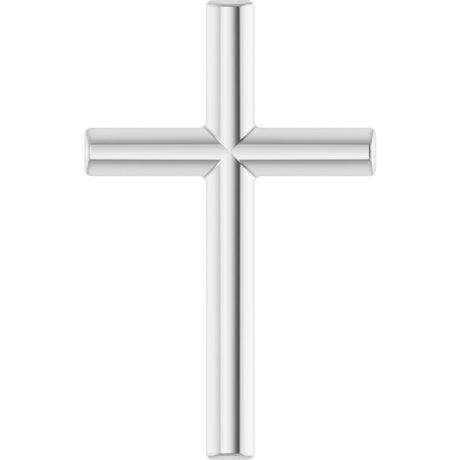14K White Gold 12x7.6 mm Cross 18" Necklace