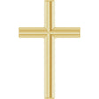 14K Yellow Gold 12x7.6 mm Cross 18" Necklace