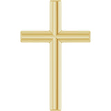 14K Yellow Gold 12x7.6 mm Cross 18" Necklace