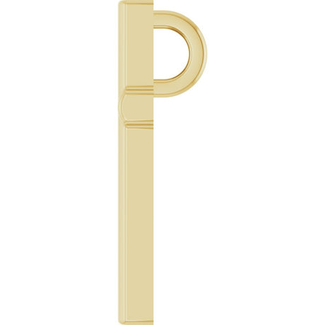 14K Yellow Gold 12x7.6 mm Cross Pendant