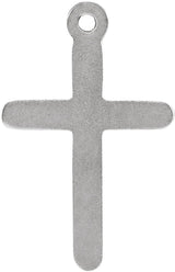 14K White Cross Dangle