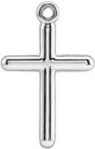 14K White Cross Dangle