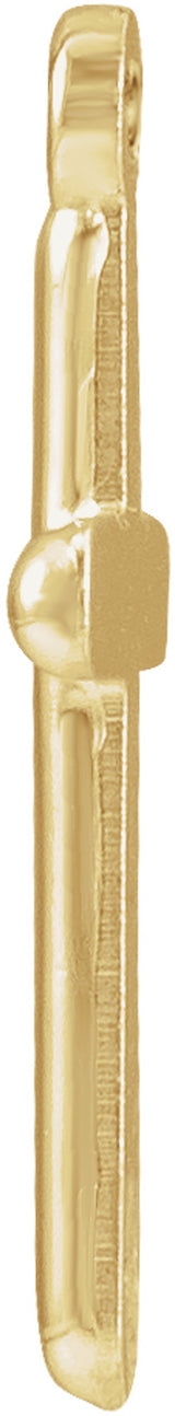 14K Yellow Cross Dangle