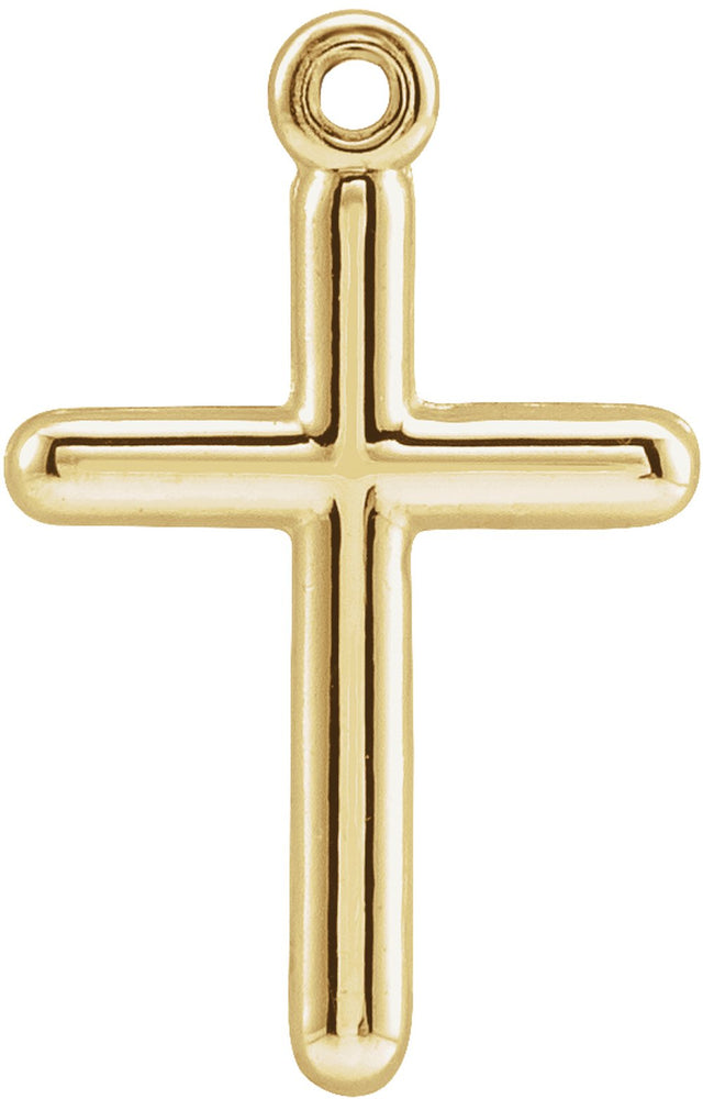 14K Yellow Cross Dangle