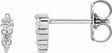 14K White Gold .08 CTW Natural Diamond Graduated Bar Earrings