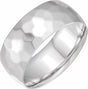 Continuum Sterling Silver 9 mm Geometric Faceted Comfort-Fit Flat Band Size 7