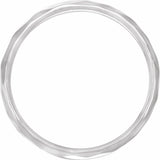 14K White Gold 5 mm Geometric Faceted Comfort-Fit Flat Band Size 7.5