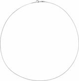 Platinum 1 mm Diamond-Cut Box 18" Chain