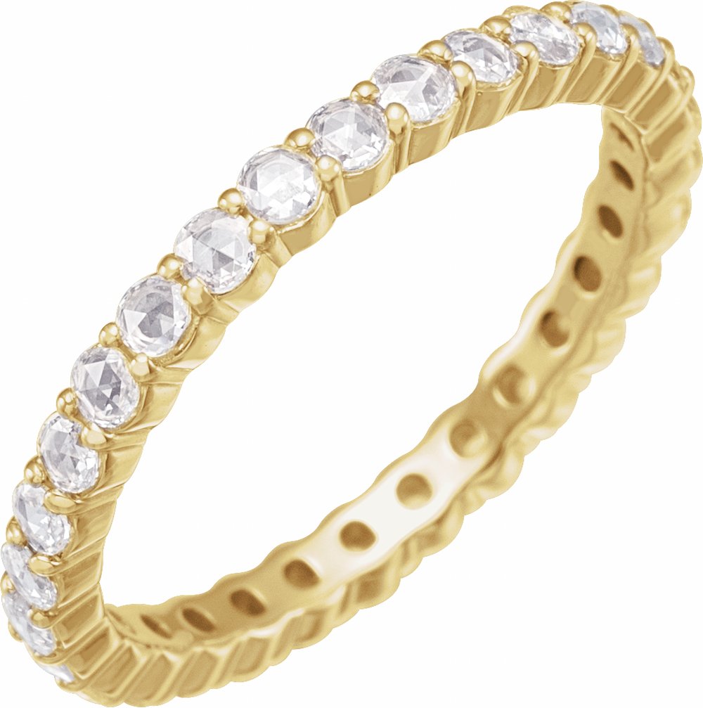 14K Yellow 7/8 CTW Natural Diamond Eternity Band Size 5