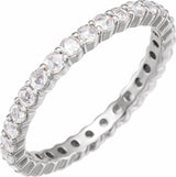 Platinum 1/2 CTW Natural Diamond Eternity Band Size 4