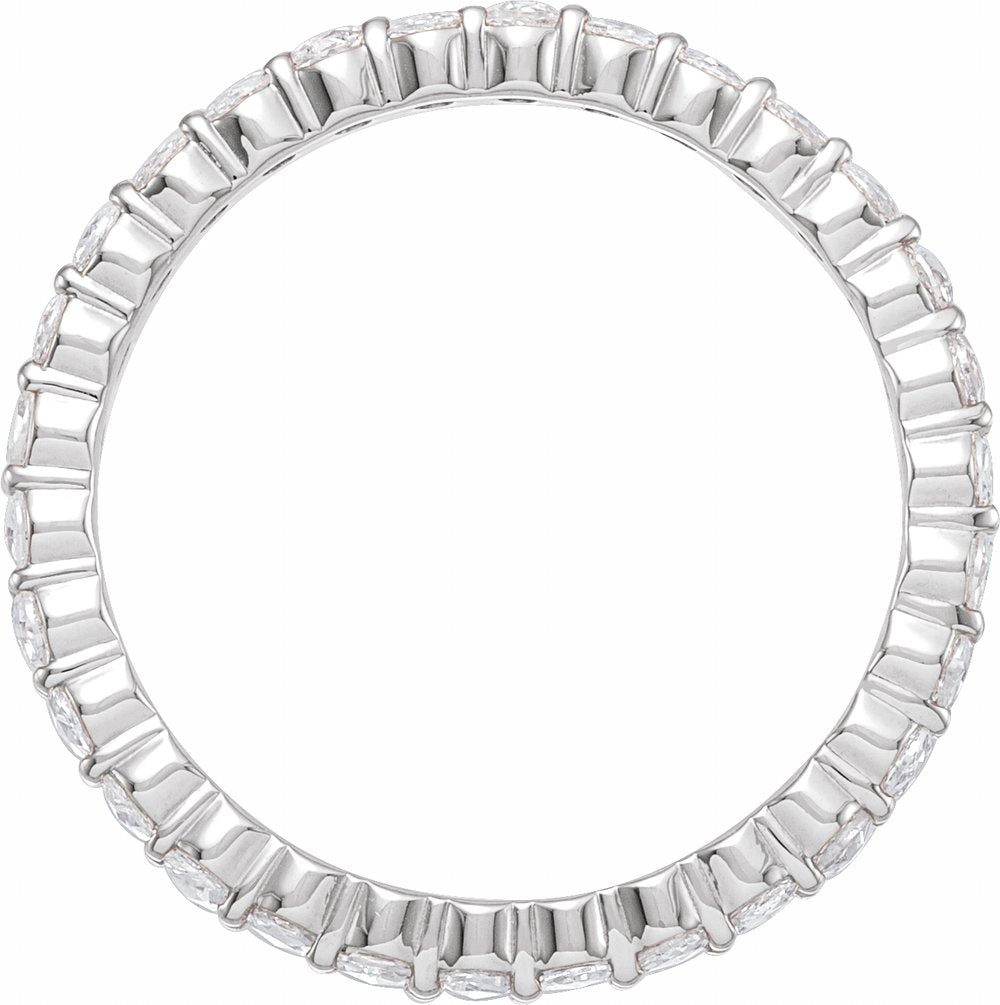 Platinum 1/2 CTW Natural Diamond Eternity Band Size 4