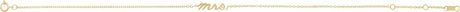14K Yellow Gold Script Mrs 6 1/2-7 1/2" Bracelet
