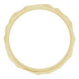 14K Yellow Gold 6 mm Geometric Comfort-Fit Flat Band Size 9.5