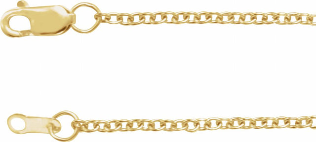 14K Yellow Gold-Filled 1.5 mm Cable 20" Chain