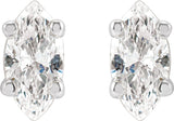 14K White 1/6 CTW Natural Diamond Earrings