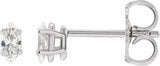 14K White Gold 1/8 CTW Natural Diamond Earrings