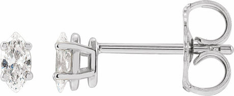 14K White Gold 1/4 CTW Natural Diamond Earrings