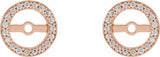 14K Rose 1/8 CTW Natural Diamond Earring Jackets with 5.3 mm ID