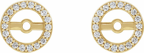 14K Yellow Gold .08 CTW Natural Diamond Earring Jackets with 4.6 mm ID