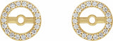 14K Yellow .08 CTW Natural Diamond Earring Jackets with 4.6 mm ID