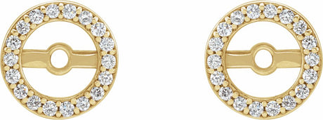 14K Yellow .08 CTW Natural Diamond Earring Jackets with 4.6 mm ID