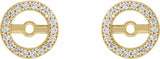 14K Yellow Gold .08 CTW Natural Diamond Earring Jackets with 4.6 mm ID