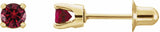 14K Yellow Gold Natural Mozambique Garnet Earrings