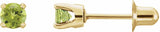 14K Yellow Gold Natural Peridot Earrings