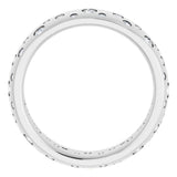 14K White Gold 3/8 CTW Natural Diamond Band Size 6
