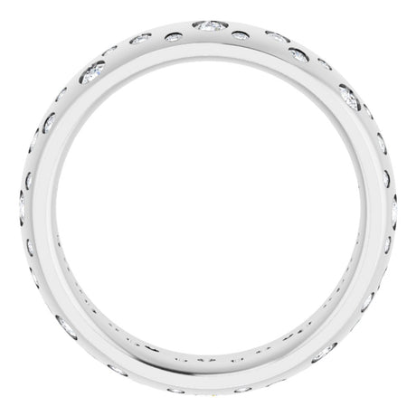 14K White Gold 3/8 CTW Natural Diamond Band Size 6