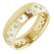 14K Yellow Gold 3/8 CTW Natural Diamond Band Size 6.5